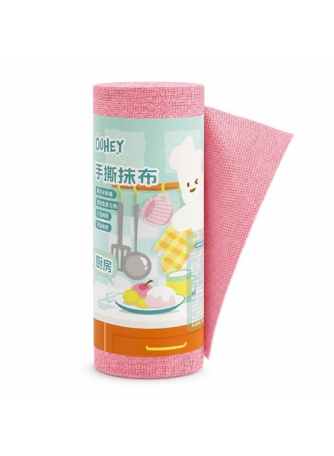 20-Piece Tear-Off Kitchen Cleaning Cloth Roll, 25 x 25 cm, Polyester Cotton Reusable Dish Towels, Absorbent Multipurpose Wipes for Dishes, Countertops and Home Cleaning - Image 1