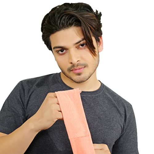 SOUL eTHICS Premium Cotton Gym, Sports, Yoga, Running, Hair, Elastic Headband for Men and Women with Non-Slip Fabric, Freesize (Tangy Peach) - Image 4