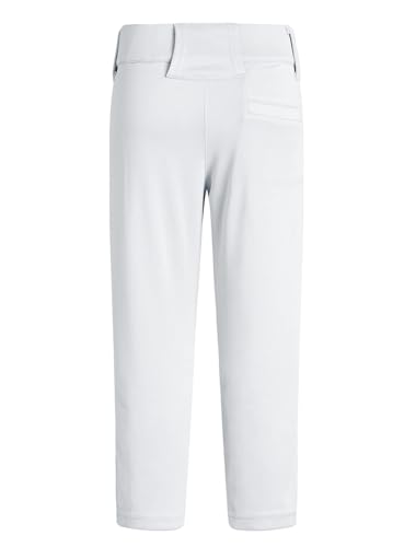 QBK 2T 3T 4T 5T to 17 Years Toddler Boys Baseball Pants Girls Softball Pants Kids Tee Ball Pants White (3T, White) - Image 2