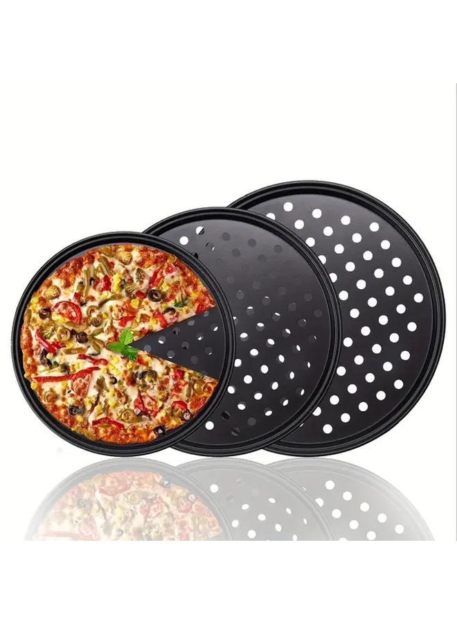 9 6 Inch Non Stick Perforated Pizza Crisper Tray For Oven Baking Home Restaurant Use - Image 1