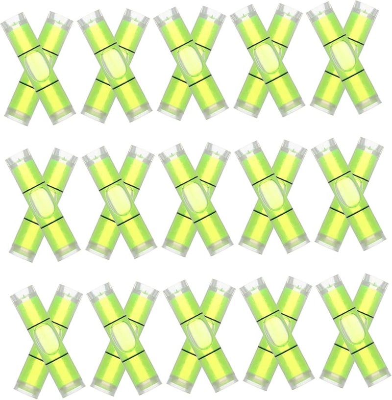 50 Pcs Mini Bubble Levels Cylindrical for Precise Horizontal Alignment Tight Spaces Construction Tool - Image 1