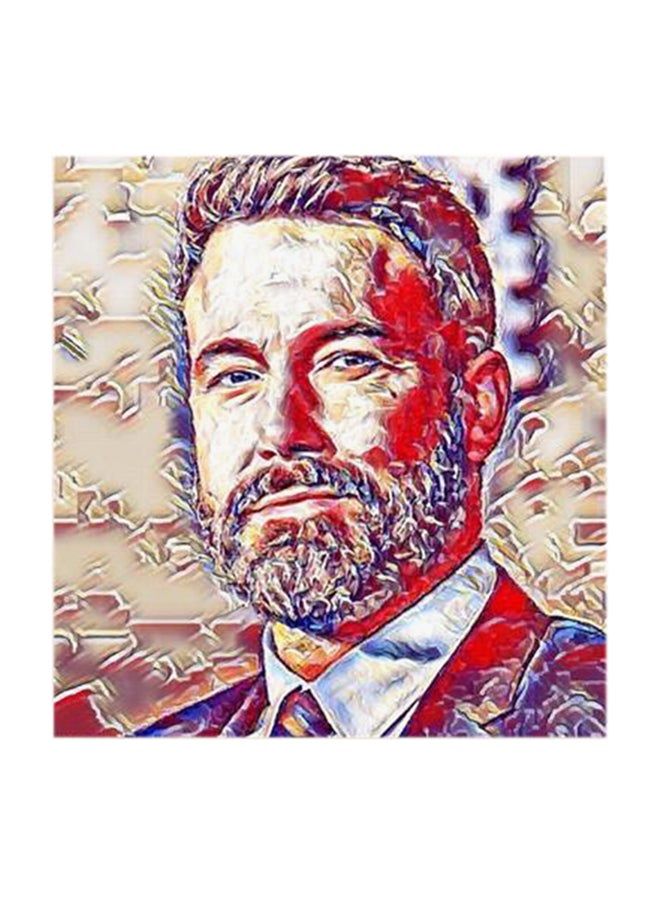 RYN Ben Affleck MDF Wall Art Multicolour 30x30centimeter - Image 2
