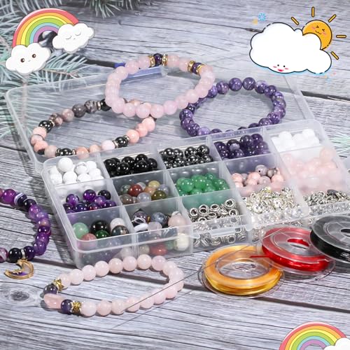 Clearain 8mm Natural Amethyst Gemstone Round Loose Beads for Jewelry Making DIY Bracelets Necklace (45-48pcs/strand) - Image 5