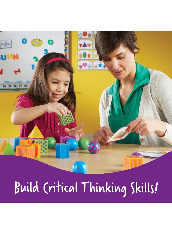 ليرننج ريسورسز لعبة التفكير النقدي Mental Blox من Learning Resources، لعبة الأنماط والمطابقة للأطفال، تنمي مهارات الذاكرة وحل المشكلات والتعرف، تتضمن 40 تحديًا و20 قطعة بلاستيكية سميكة، للأعمار من 5 سنوات فما فوق - Image 4