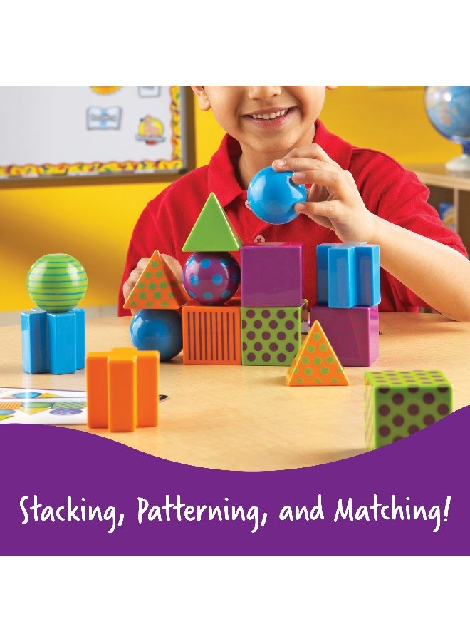 ليرننج ريسورسز لعبة التفكير النقدي Mental Blox من Learning Resources، لعبة الأنماط والمطابقة للأطفال، تنمي مهارات الذاكرة وحل المشكلات والتعرف، تتضمن 40 تحديًا و20 قطعة بلاستيكية سميكة، للأعمار من 5 سنوات فما فوق - Image 3