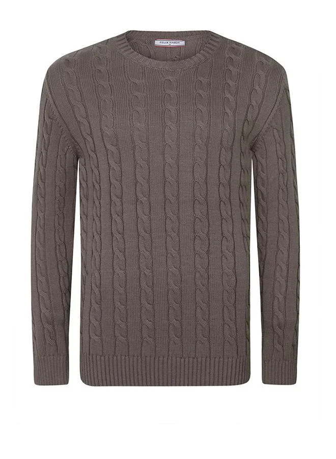 فيليكس هاردي Cable Knit Crew Neck Pullover