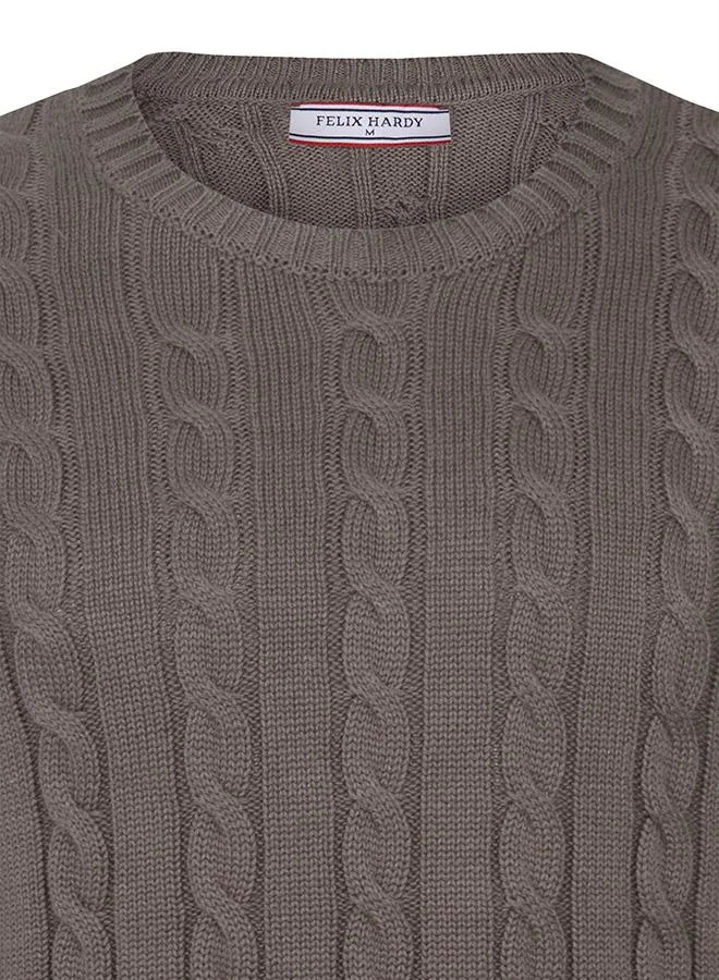 فيليكس هاردي Cable Knit Crew Neck Pullover