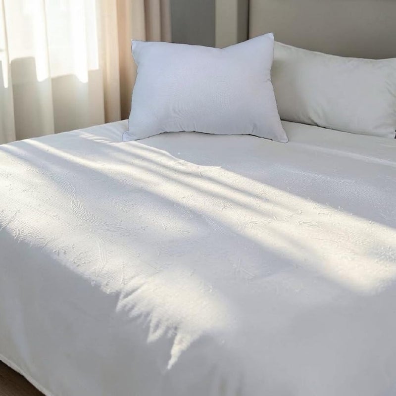 Sleeping Pillow with Soft Cotton Cover, (40x60 cm, 25 cm Height), 1 kg Fibre Filling, for Home, Hotel and Guest Room - Image 5