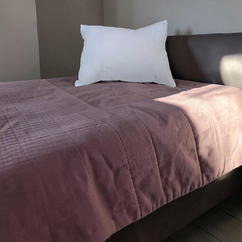 Sleeping Pillow with Soft Cotton Cover, (40x60 cm, 25 cm Height), 1 kg Fibre Filling, for Home, Hotel and Guest Room - Image 2