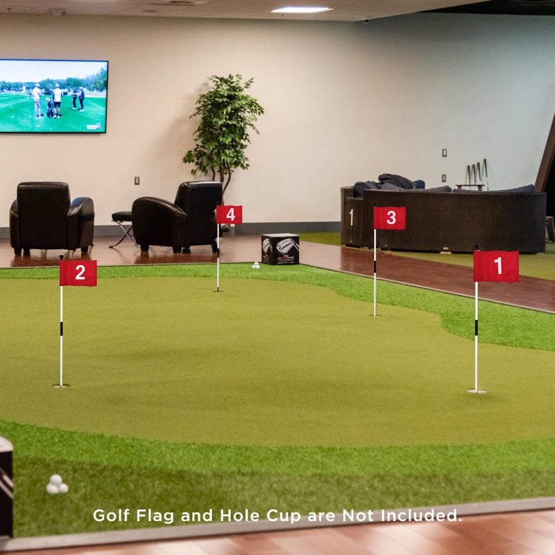 KINGTOP Golf Flagstick Mini, Practice Putting Green Flag Stick for Yard, Pole | Pin | Flagpole, Portable 2-Section Design, 3 Foot, 3-Pack, White - Image 5