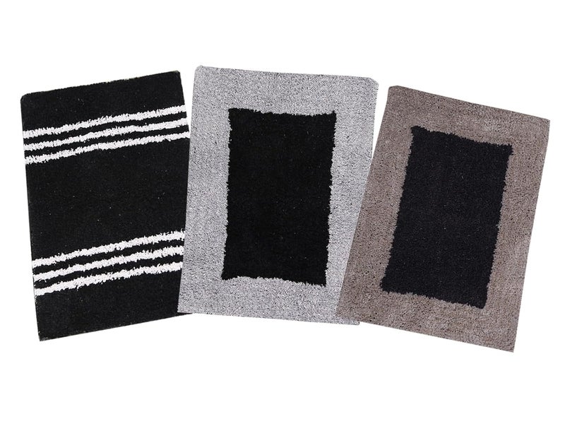 AAZEEM Absorbent Door Mat for Indoor Entrancex Non Slip Mat for Front Door Entryway, Soft Cotton Home. Hotel Balcony Floor Carpet, Floor Mats for Home, KitchenFloor Door Mat |Pack of 3 -(55x35cm) - Image 1