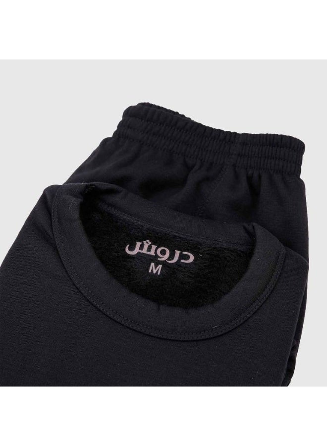 DROSH V DROS Men's Winter Fur-Lined Pajama Set - Image 2