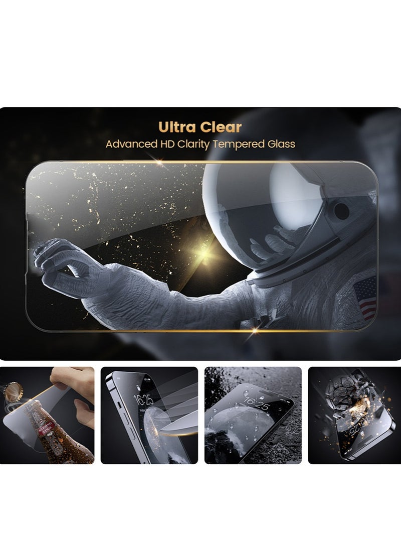 X-level iPhone 16 Pro Max Screen Protector, [1 Pack] Camera Lens Protector Ring Cover, 9H Tempered Glass Screen Protector for iPhone 16 Pro Max , Case Friendly, Easy Installation,Anti-Scratch Film - Image 4