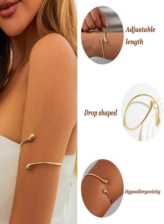 Dcfywl731 Arm Cuff Bracelet for Women Adjustable Upper Arm Jewelry Gold Cuff Bangles Bracelet Minimalist Jewelry Trendy Stuff Gifts - Image 4