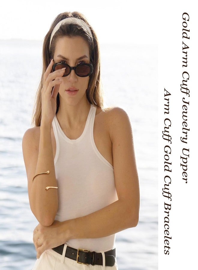 Dcfywl731 Arm Cuff Bracelet for Women Adjustable Upper Arm Jewelry Gold Cuff Bangles Bracelet Minimalist Jewelry Trendy Stuff Gifts - Image 5