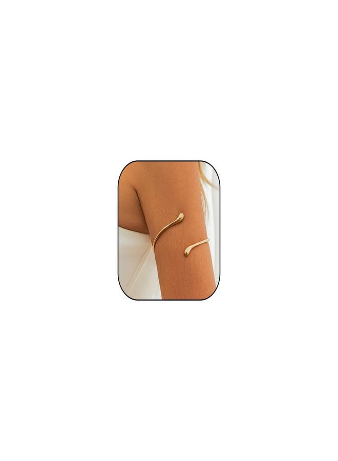 Dcfywl731 Arm Cuff Bracelet for Women Adjustable Upper Arm Jewelry Gold Cuff Bangles Bracelet Minimalist Jewelry Trendy Stuff Gifts - Image 1