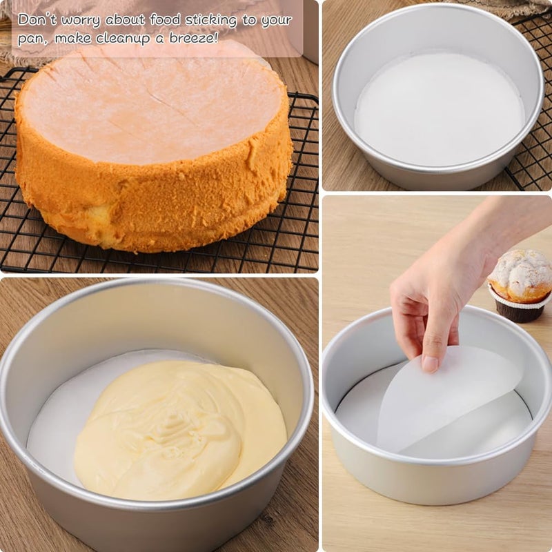 BYKITCHEN 6 Inch Parchment Paper Rounds, Set of 220, Burger Patty Paper/Hamburger Press Paper, Non Stick Small Pre-cut Round Parchment Paper for Cake Pan, Springform Pan, Smash Burger Press and More - Image 5
