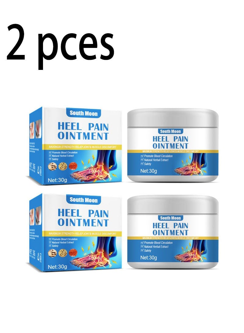 ساوث مون مرهم عشبي 30 جرام لآلام الكعب - لتخفيف الروماتيزم والتهاب المفاصل والالتواءات والنتوءات العظمية، قطعتان - Image 1