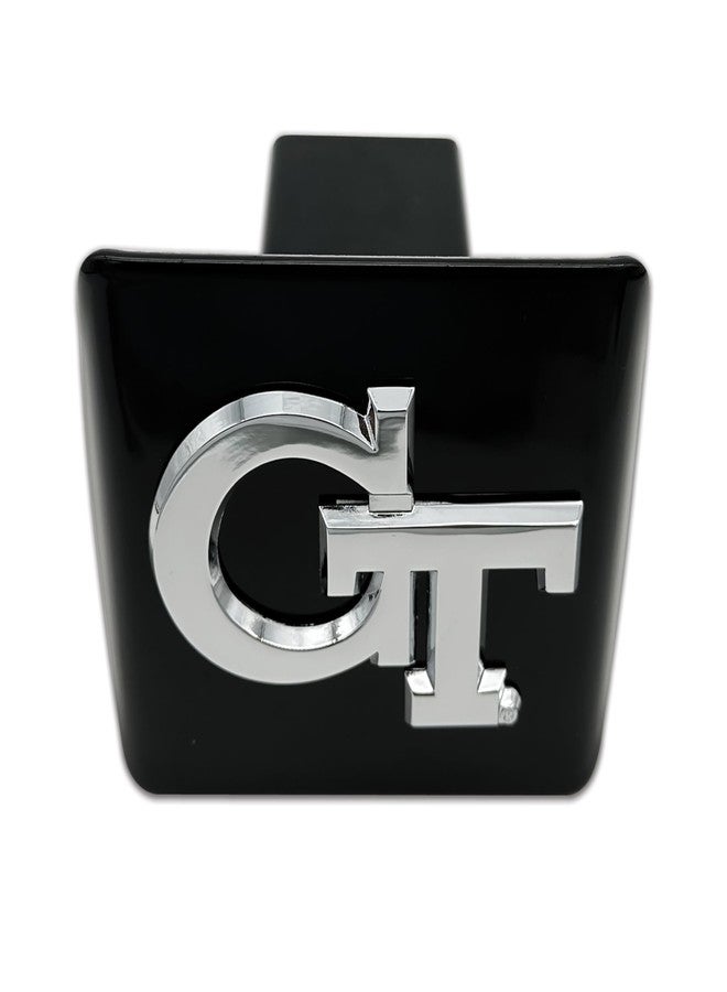 Elektroplate Officially Licensed Georgia Tech Yellow Jackets GT All Metal Black Hitch Cover for Trucks and SUVs | Fits Standard 2" Trailer Hitch Receivers | Premium Weatherproof - Image 2