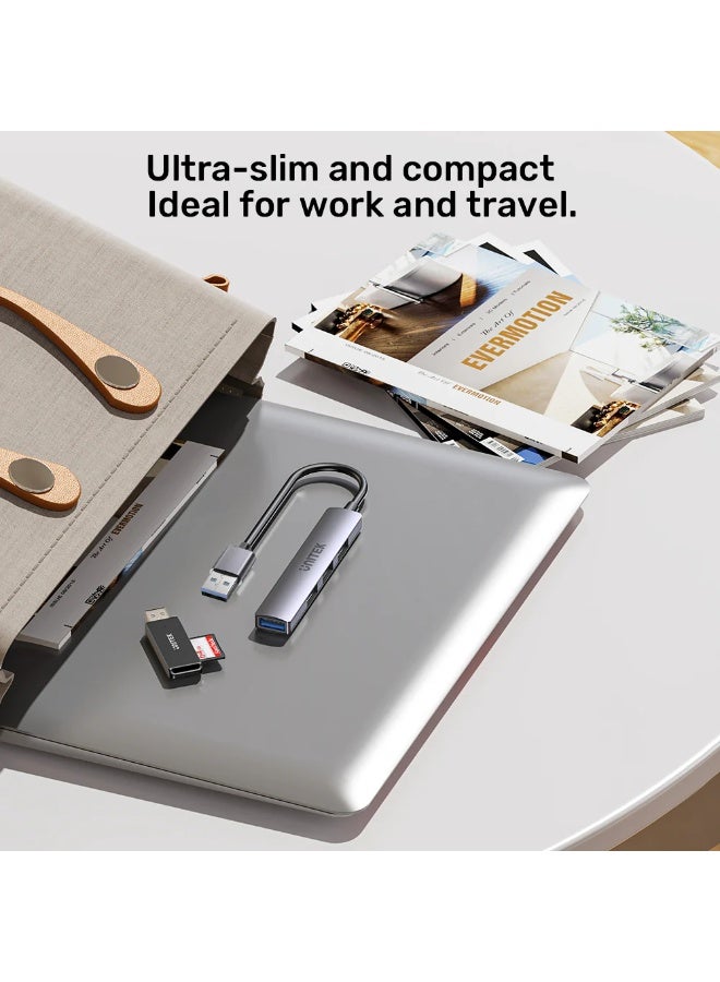 UNITEK يونيتك H-1208A محور USB، 4 في 1 USB-A، 4 منافذ محور USB 3.0 مزود بالطاقة - Image 5