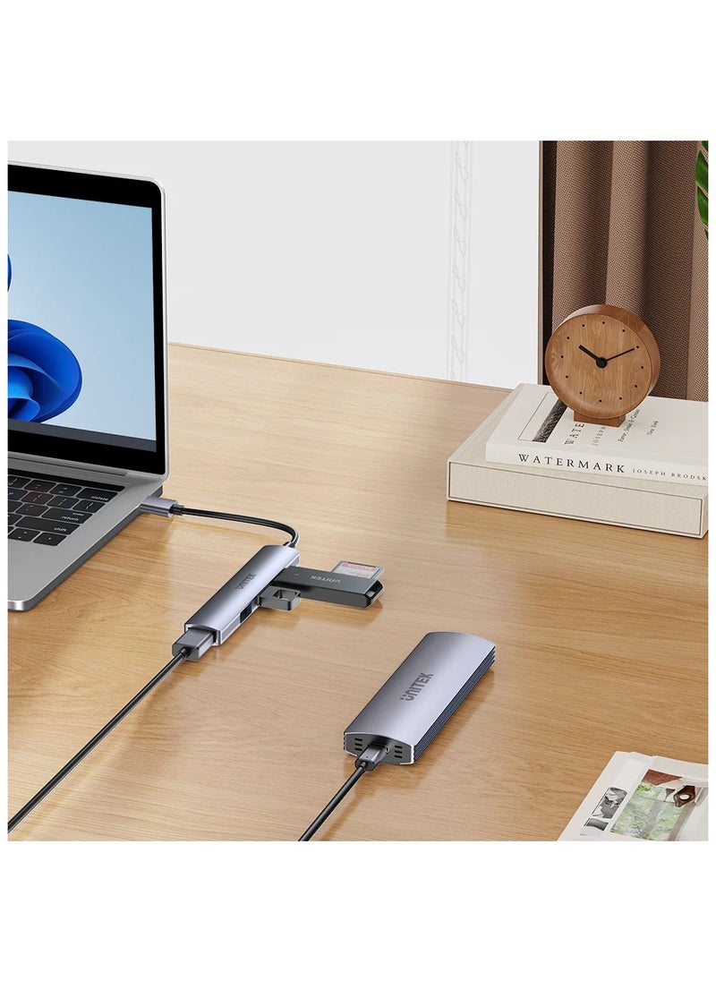 UNITEK - Unitek H-1208A USB HUB, 4-in-1 USB-A,  4 Ports Powered USB 3.0 Hub ( USB-3.0 to 3*USB-2.0 / 1*USB-3.0) - Image 1