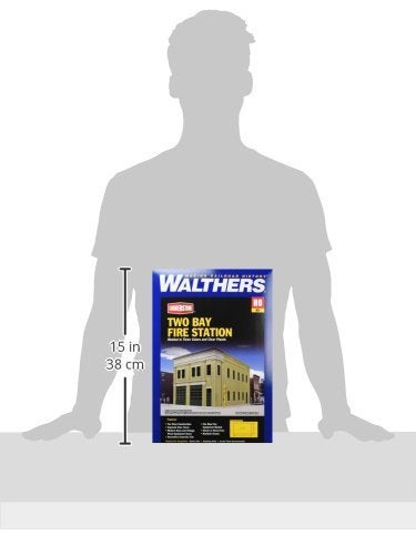 Walthers Cornerstone TwoBay Fire Station 9334022 HO Scale Model Railroad Structure Kit - Image 5