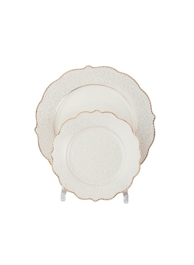 دانيا طقم سفرة بورسلان 28 قطعة نقش ذهبي مناسب ل 6 اشخاص - Image 3