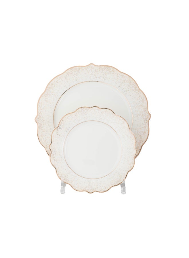 دانيا طقم سفرة بورسلان 28 قطعة نقش ذهبي مناسب ل 6 اشخاص - Image 5