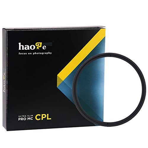 Haoge 55mm MC CPL Multicoated Circular Polarizer Polarizing Lens Filter for Sony A37 A55 A57 A65 A77 A100 with DT 18-55mm f/3.5-5.6 SAM Lens - Image 1