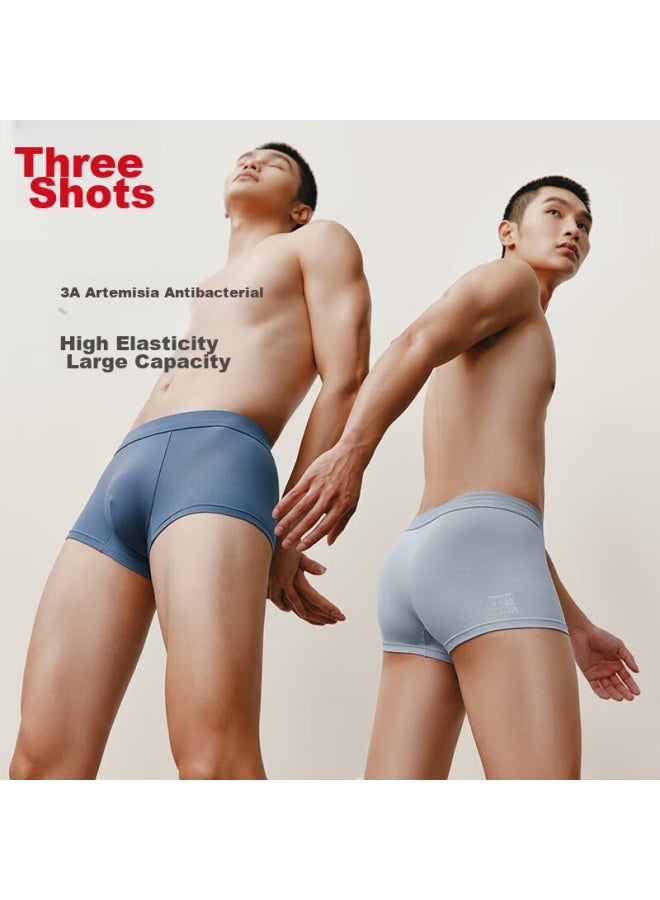 Threegun Men's Underwear, 7a Antibacterial Xinjiang Cotton, Men's Boxer Briefs, High-elastic Breathable Shorts, - Image 2