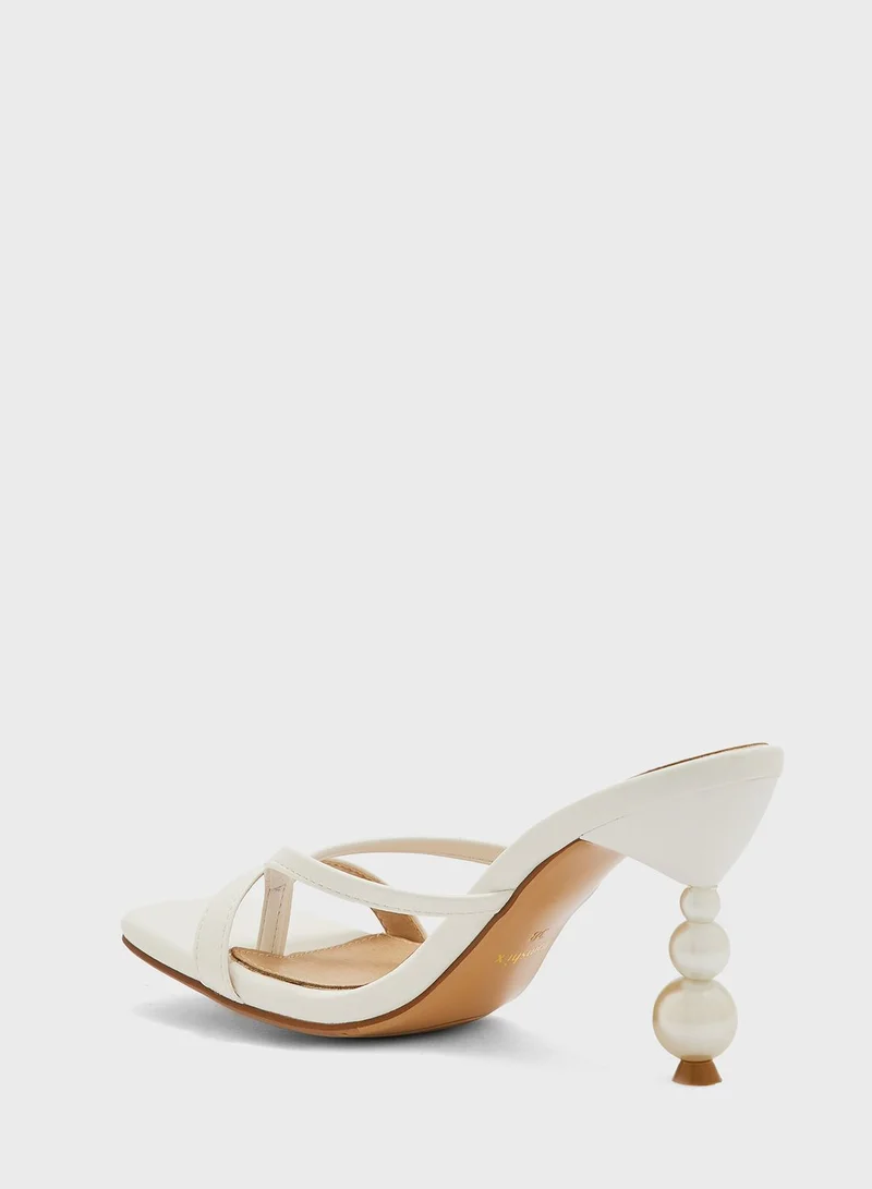 Namshi x Pearl Interest Heel Mule Sandal