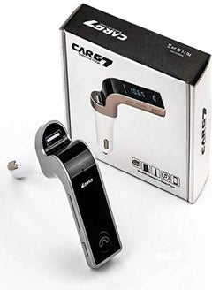 CARG7 Carg7 Universal Car MP3 FM Transmitter Modulator Wireless Bluetooth compatible with smart mobile phone - Silver 