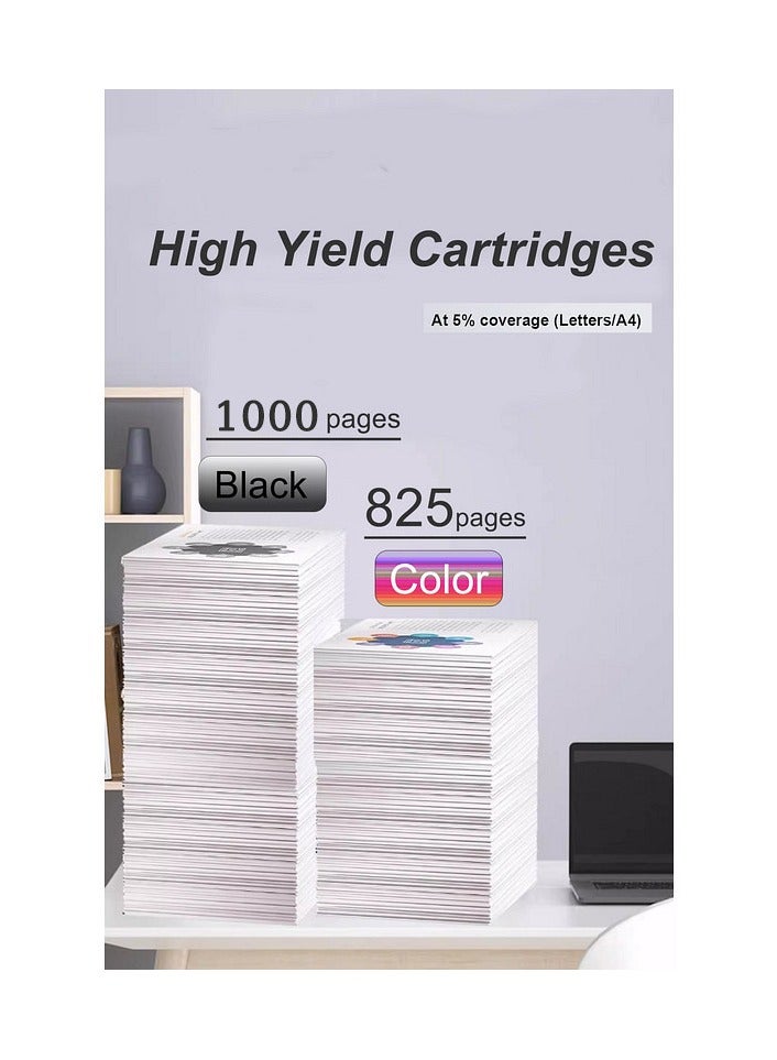 خراطيش طابعة 934 934 935 XL متعددة العبوات متوافقة مع خراطيش الطابعة 934XL 935XL حبر HP 6830 لطابعات HP Officejet Pro 6830 خراطيش طابعة Officejet Pro 6230 خراطيش Officejet 6820 (عبوة من 4) - Image 3