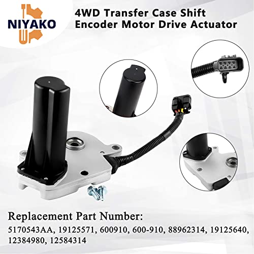 Niyako 4WD Transfer Case Shift Encoder Motor Actuator, Replacement# 𝟔𝟎𝟎-𝟗𝟏𝟎 𝟏𝟗𝟏𝟐𝟓𝟓𝟕𝟏 𝟓𝟏𝟕𝟎𝟓𝟒𝟑𝐀𝐀 Fit Chevy Avalanche Silverado Tahoe Suburban Sierra Yukon XL Escalade - Image 4