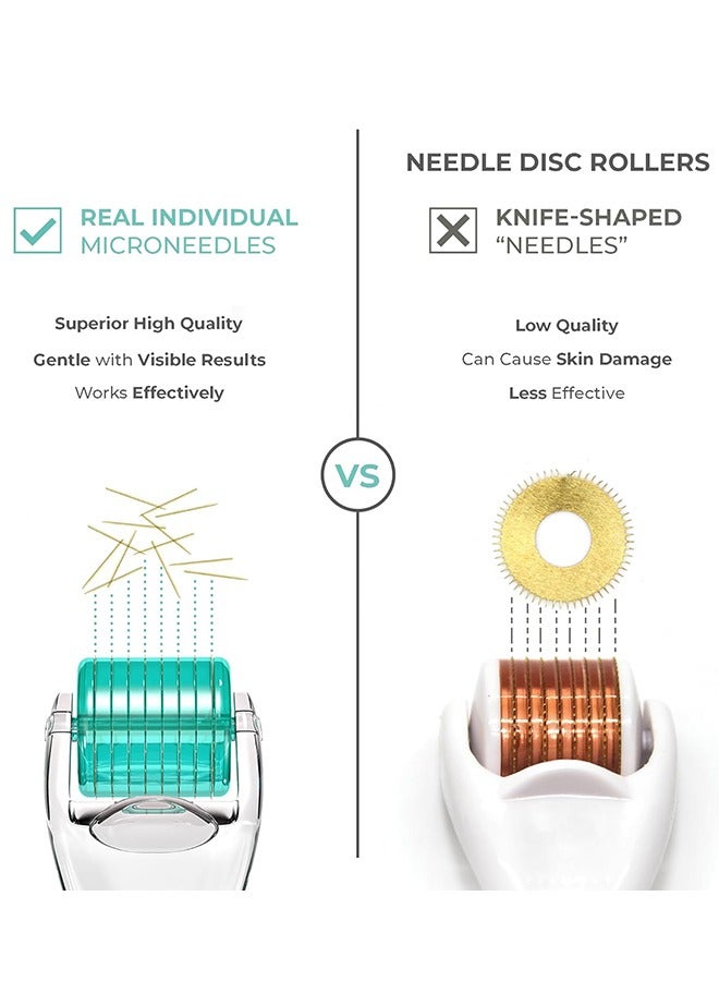 general Derma Roller Titanium,0.30mm Microderm Roller,Microneedle Roller with Case,Personal Use Microneedling Roller ,192 Micro Needle Dermal Roller ,At Home Microdermabrasion Face Roller  - Image 2