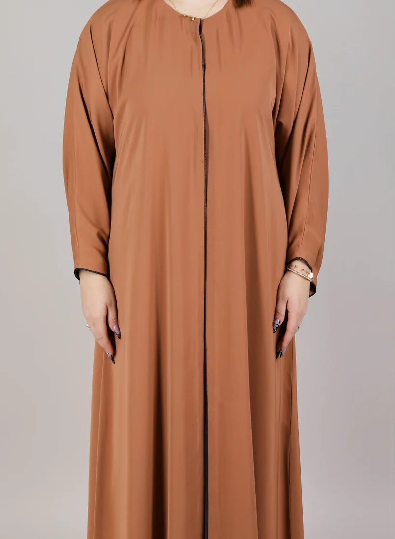 MSquare Fashion MSquare Fashion Plan Brown Korean Nida Abaya