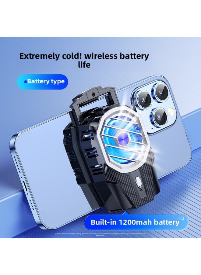 Mobile Phone Radiator Frozen Semiconductor Refrigeration Cooling Back Clip Chicken Game Live Artifact Electronic Competition Universal-Color:X9 【charging Model】 - Image 1