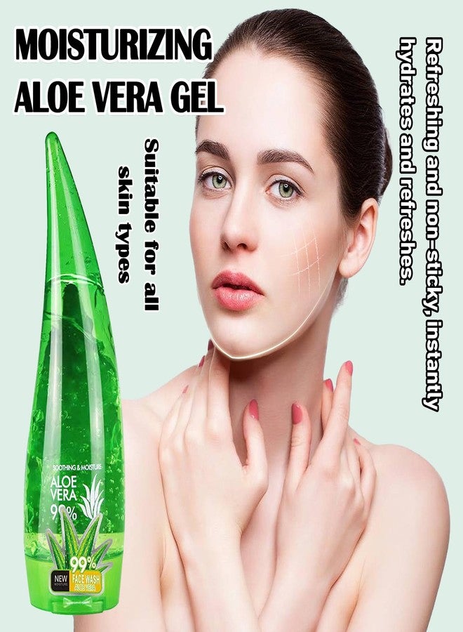 Fusang Organic Aloe Vera Gel for After Sun Skin Care,Natural Moisturizing Aloe Vera Gel for Face & Body,Easy to Portable Face Moisturizer,Travel Size Pure Vera Aloe Gel for all Skin Types 260 ml B - Image 2