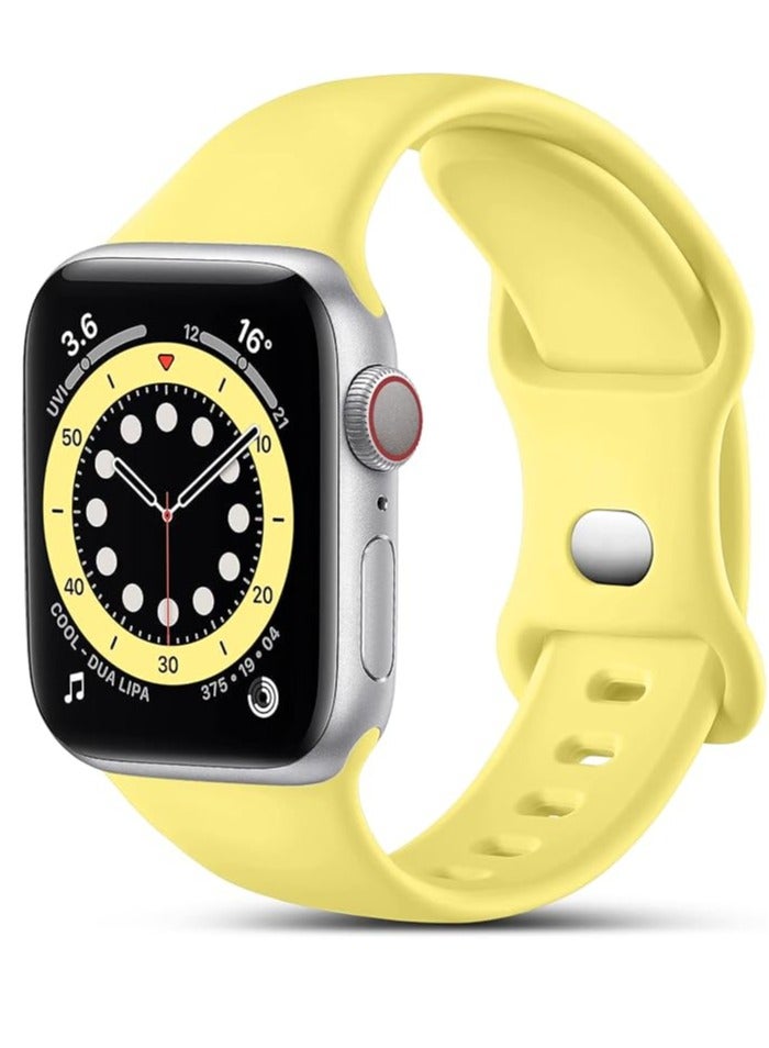 Compatible with Apple Watch Strap  42mm 44mm 45mm 46mm 49mm, Soft Silicone Sport Band Replacement Straps Compatible with iWatch SE Series 10 9 8 7 6 5 4  for Women Men - Image 1