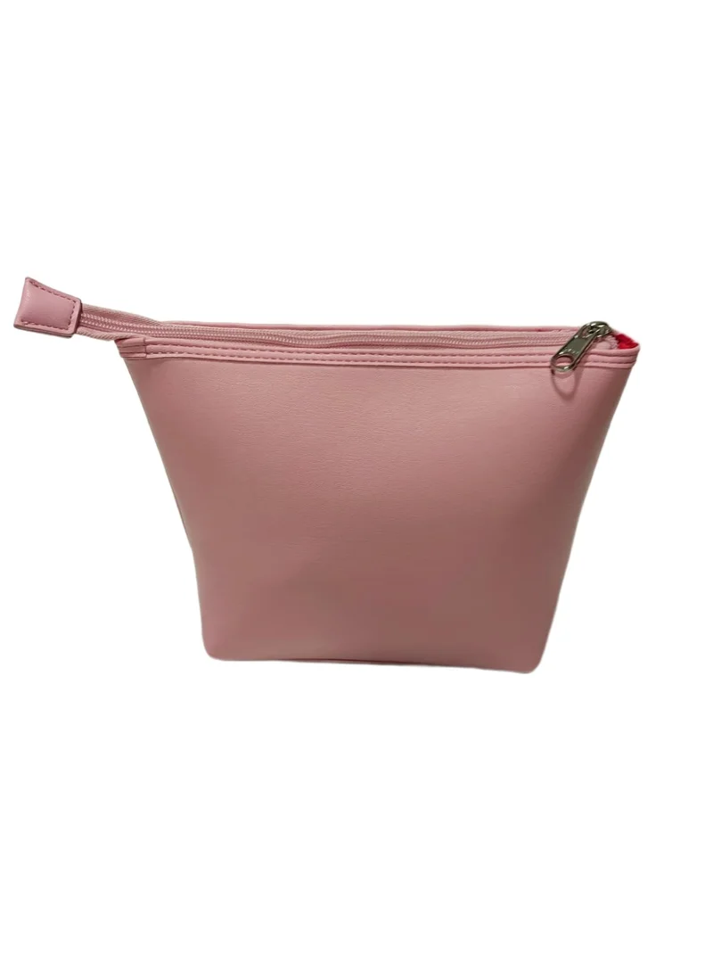 دكني حقيبة مستحضرات تجميل  | منظم مكياج وترحال نسائي | حجم كبير | وردي غبار