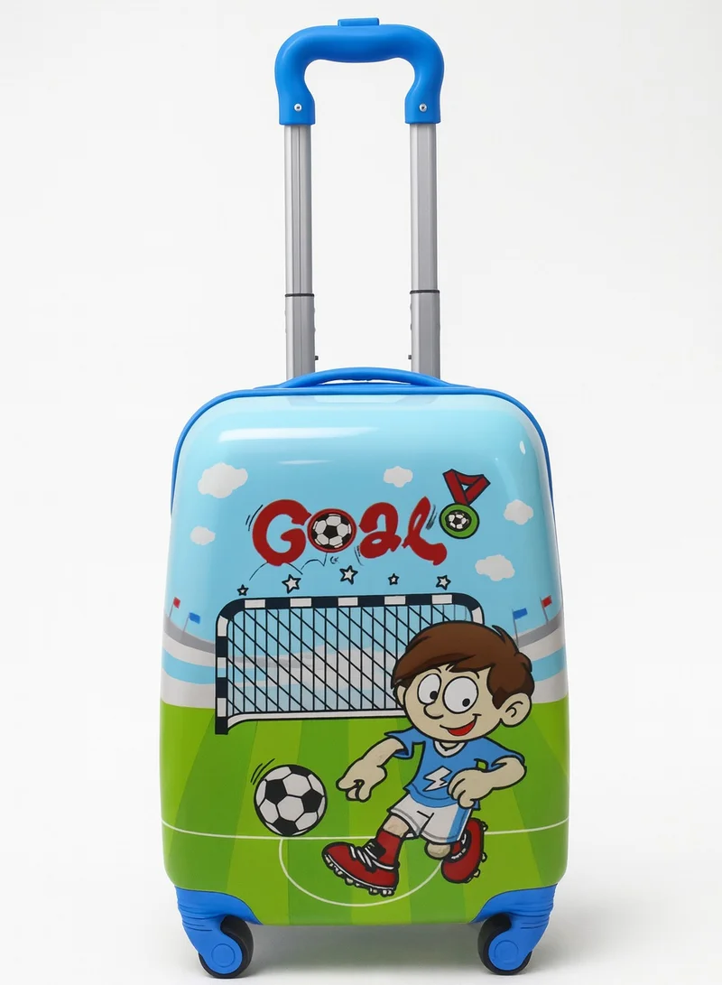 منيك حقيبة ترولي أطفال بولي كربونات صلبة لكرة القدم -  بوصة