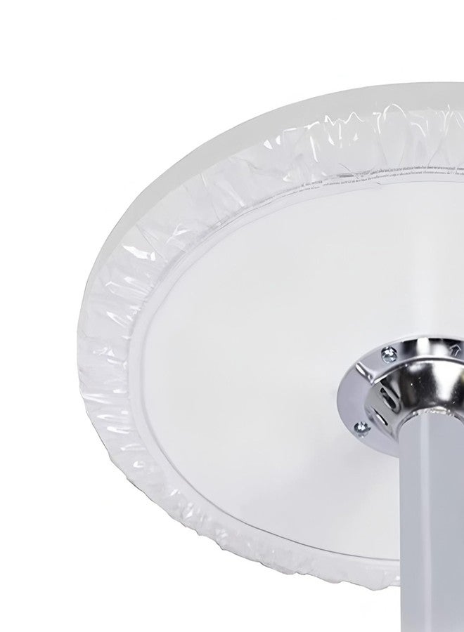 Klmnop Clear Round Fitted Vinyl Tablecloth, Fits 48 Inch Round Table, Elastic Edged Plastic Tablecloth, Waterproof Oil-Proof Table Cover(Clear) - Image 2