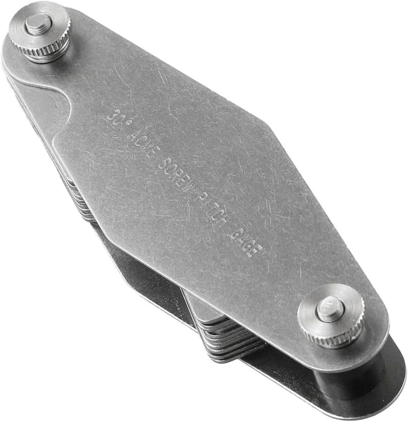 Stainless Steel Thread Gauge 30 Degree Acme Screw Pitch Measuring Tool 14 Blades Metric 2P 20P - Image 5