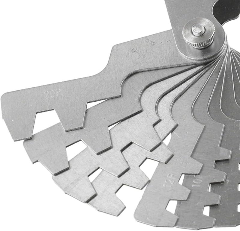 Stainless Steel Thread Gauge 30 Degree Acme Screw Pitch Measuring Tool 14 Blades Metric 2P 20P - Image 4