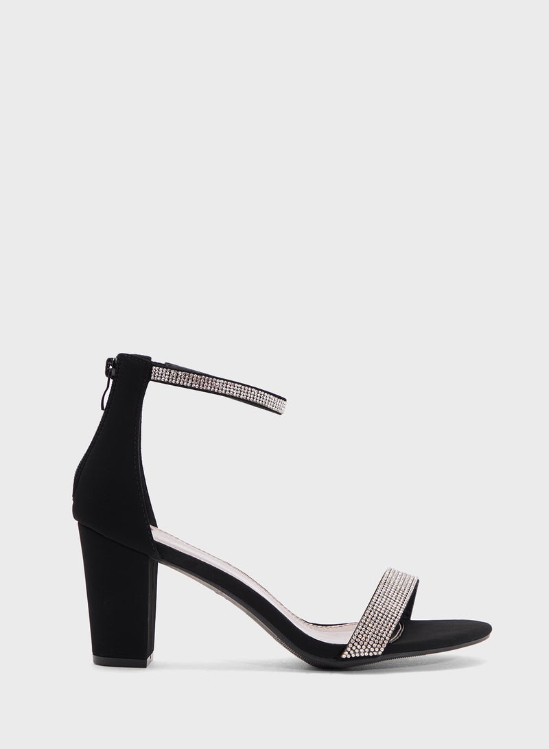 آن ميشيل صندل بكعب عريض مزين - Image 1