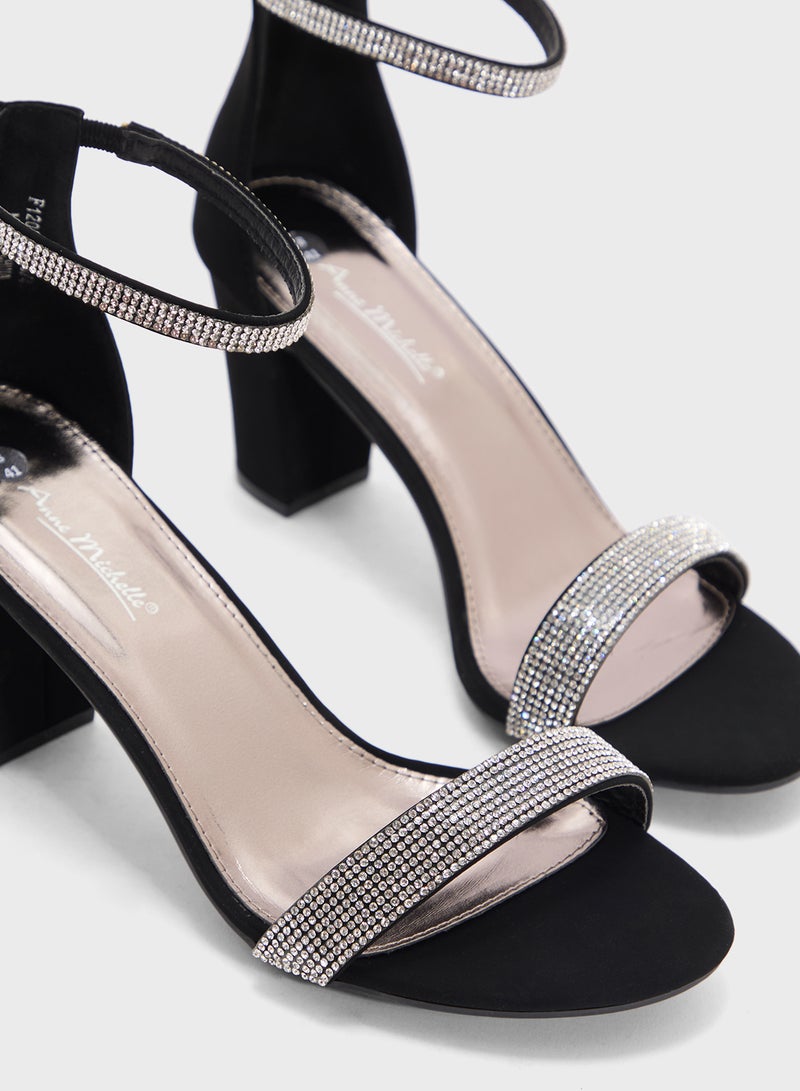 آن ميشيل صندل بكعب عريض مزين - Image 4