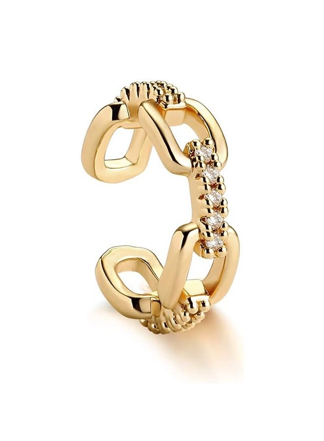 Mevecco Women Ear Cuff Earring Gold Non Pierced Ear Cartilage Clip on Wrap Hoop 14K Gold Filled Tiny Boho Beach Simple Minimalist Delicate Handmade Hypoallergenic Jewelry Gift-Sold as Single/Pair - Image 1