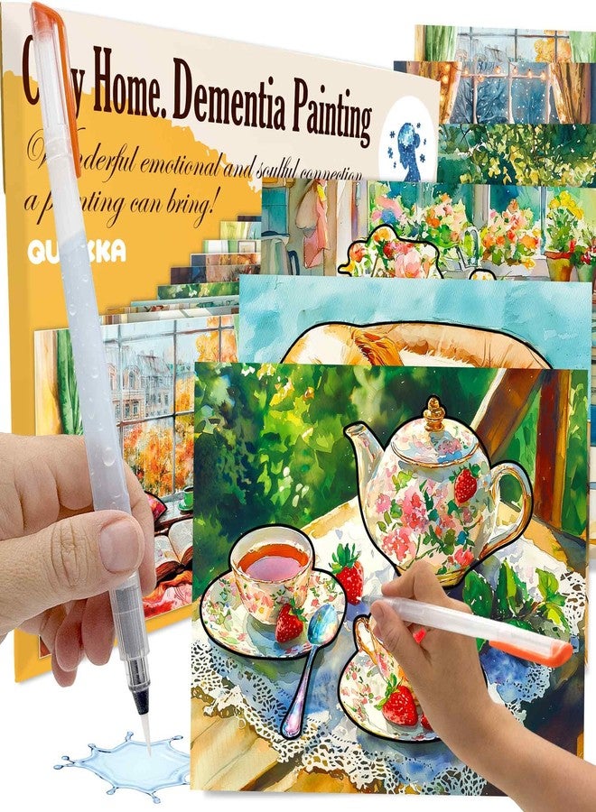 QUOKKA Water Painting Dementia Activities for Seniors - Cozy Home Edition - Alzheimers Products for Elderly - Activities for People with Dementia - Crafts for Seniors - Image 1