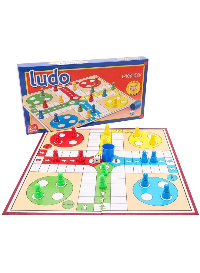 Toyland® 20 Piece Ludo Game with Foldable Board & Storage Box - Traditional Family Board Games - Ages 3+ - Image 1