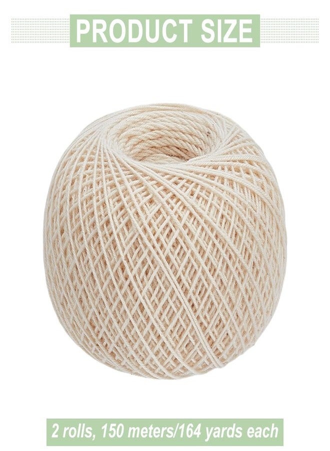 FREEBLOSS 300m Sashiko Thread 100% Cotton Embroidery Flosses White Hand Embroidery Thread 4 Strands Sashiko Quilting Thread for Sewing Needlework - Image 2